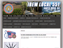Tablet Screenshot of ibewlocal551.org